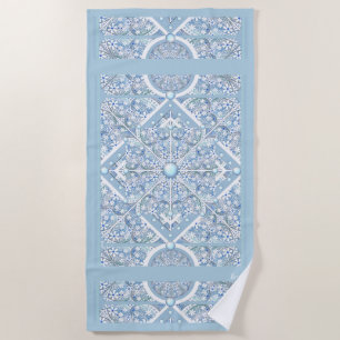 Toalha De Praia Lace cerâmico Azul claro
