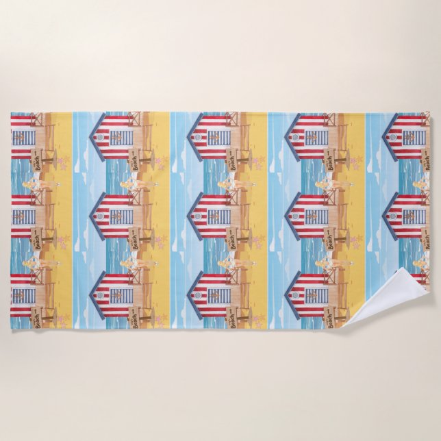 Toalha De Praia ladie na praia (Frente)