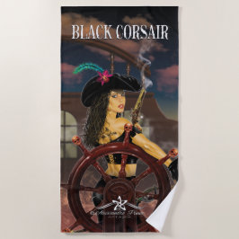 Toalha De Praia Lady Black Corsair
