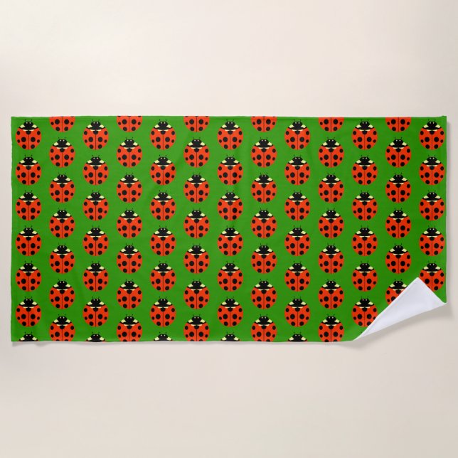 Toalha De Praia Ladybug Pattern (Frente)