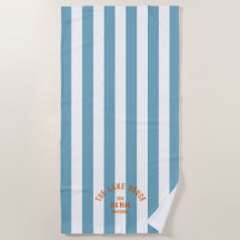 Lago House Orange Crest Blue Naw Stripe Náutica