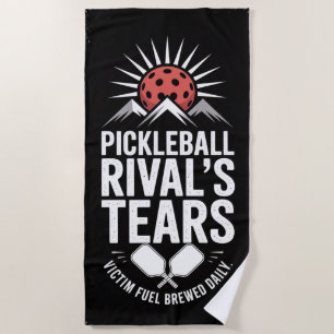 Toalha De Praia Lágrimas de Pickleball Rival Engraçadas