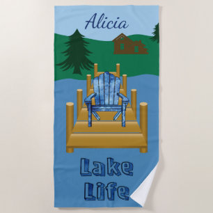 Toalha De Praia Lake Life Personalizado