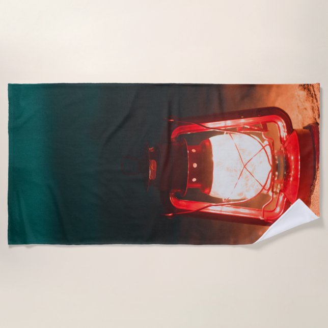 Toalha De Praia Lâmpada de óleo (Frente)