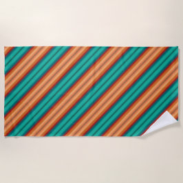 Toalha De Praia Laranja Laranja-Sudoeste Turquesa Arco-Íris