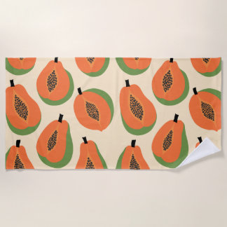 Toalha De Praia Laranja-Quente-Quente-De-Papaya