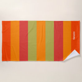 Toalha De Praia Laranja Vermelho Verde Strike Yoga Mat Personaliza