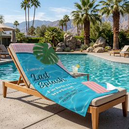 Toalha De Praia Last Splash Bachelorette Weekend Pool Party