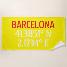 Latitude da Espanha de Barcelona e Longitude