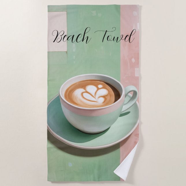 Toalha De Praia Latte Pastel (Frente)