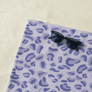 Toalha De Praia Lavanda de padrão-leopardo roxo