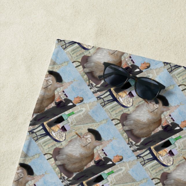 Toalha De Praia Le Cat du Cafe (In Situ)