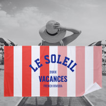 Le Soleil Vacances Riviera Cabana Stripe Francês