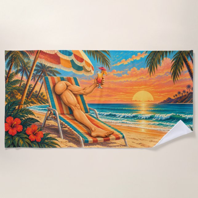 Toalha de Praia Leg-Shoulders (Frente)
