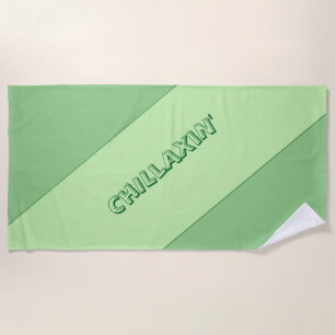 Toalha De Praia Legal Chillaxin' Green Beach Towel