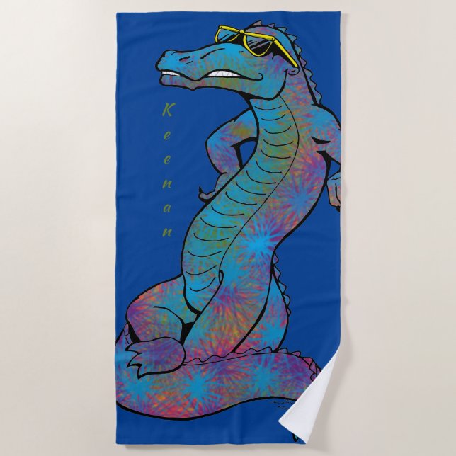 Toalha De Praia Legal Rainbow Gator Beach Towel (Frente)