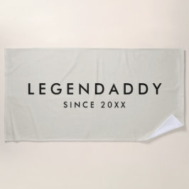 Toalha De Praia Legendaddy para Pais Legendários minimalista simpl