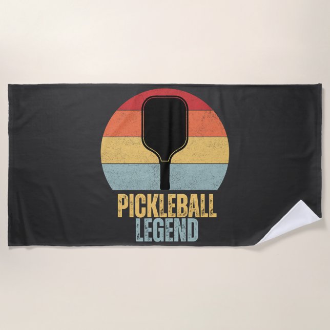 Toalha De Praia Lenda Engraçada do Pickleball (Frente)