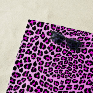 Toalha De Praia Leopardo rosa