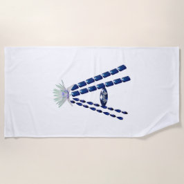 Toalha De Praia Letra Inicial A, Monograma Moderno Na moda Trendên