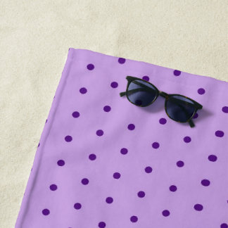 Toalha De Praia Lilás Roxo Lavanda Bolinhas Pontilhadas Lilac