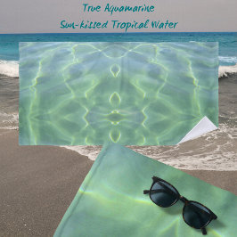 Toalha De Praia Linda Água Aquamarina tropical