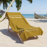 Toalha De Praia Linda Família Férias de Verão Praia Dourada<br><div class="desc">Atingir a praia arenosa com a sua toalha de praia personalizada com um personagem. Apresentando uma frase fofa "A vida é melhor na praia". Adicione facilmente um nome para torná-lo pessoal,  único e um de uma espécie. Altere facilmente a cor do fundo clicando no botão "Personalizar isto"</div>