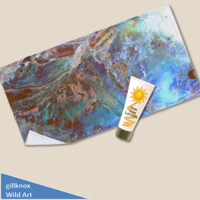 Toalha De Praia Linda Paua Black Abalone New Zelândia Shell (Criador carregado)