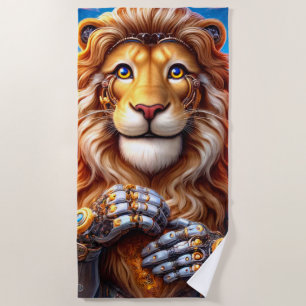 Toalha De Praia Lion Robot