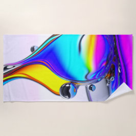 Toalha De Praia Líquido Iridescente