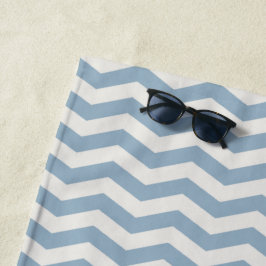 Toalha De Praia Listra geométrica zigue-zague azul pastel