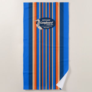 Toalha De Praia Listrado havaiano da prancha do encanamento -