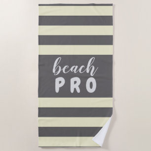 Toalha De Praia Listras amarelas Pastel com a praia feita sob