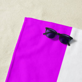 Toalha De Praia Listras Brancas de Verão Rosa Tropical Esportivo B
