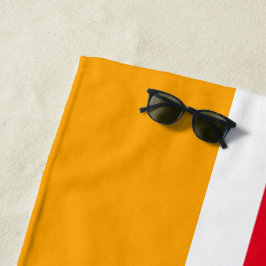 Toalha De Praia Listras de corrida laranja amarelo branco vermelho