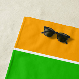 Toalha De Praia Listras de corrida verde lima brilhante laranja br