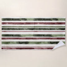 Listras Vermelhas Burgundy Verde Creme