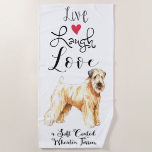 Toalha De Praia Live Laugh Love a Wheaten Beach Towel