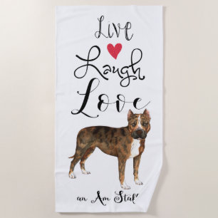 Toalha De Praia Live Laugh Love Am Funcionarios Beach Towel