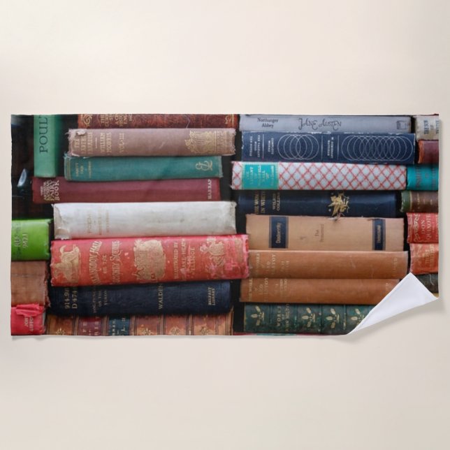 Toalha De Praia Livros Lidos Adoram Livros Antigos (Frente)