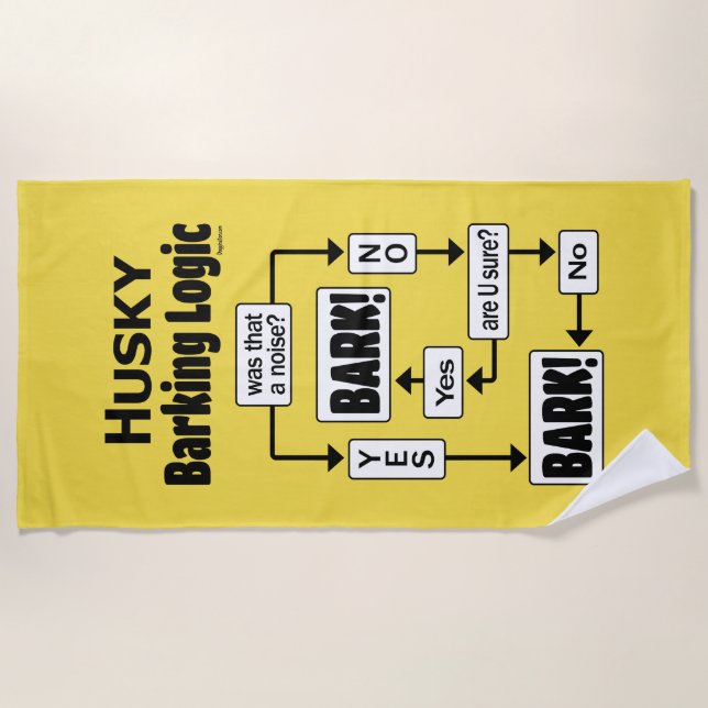 Toalha De Praia Lógica de Barreira de rouco (Frente)