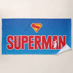 Toalha De Praia Logotipo clássico do Super-Homem