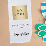 Toalha De Praia Logotipo comercial da assinatura de nome branco pr<br><div class="desc">Um fundo transparente. Personalize e adicione o logotipo da sua empresa,  um texto (ou exclua se não desejar) seu nome. Texto preto. Plano de fundo transparente para poder adicionar a cor da marca.</div>
