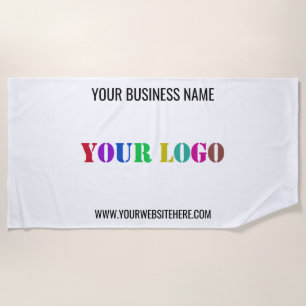 Toalha De Praia Logotipo comercial personalizado Texto Promocional