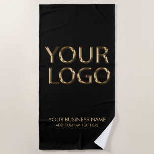 Toalha De Praia Logotipo comercial profissional e empresa de texto