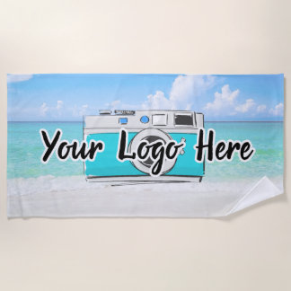 Toalha De Praia Logotipo da empresa personalizada Beach Scene Use
