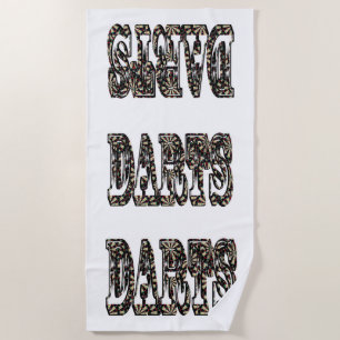 Toalha De Praia Logotipo Dardo Feito Com Painéis, Beach Towel