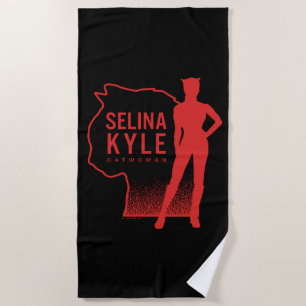 Toalha De Praia Logotipo de Contorno de Selina Kyle CatWomen