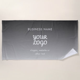 Toalha De Praia Logotipo e texto do Promocional moderno Cor edit