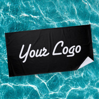Toalha De Praia Logotipo substituível Adicione seu próprio logotip